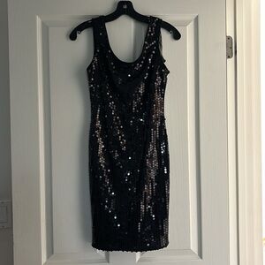 Vintage Glenrob Black Sequin Dress Sz 3-4